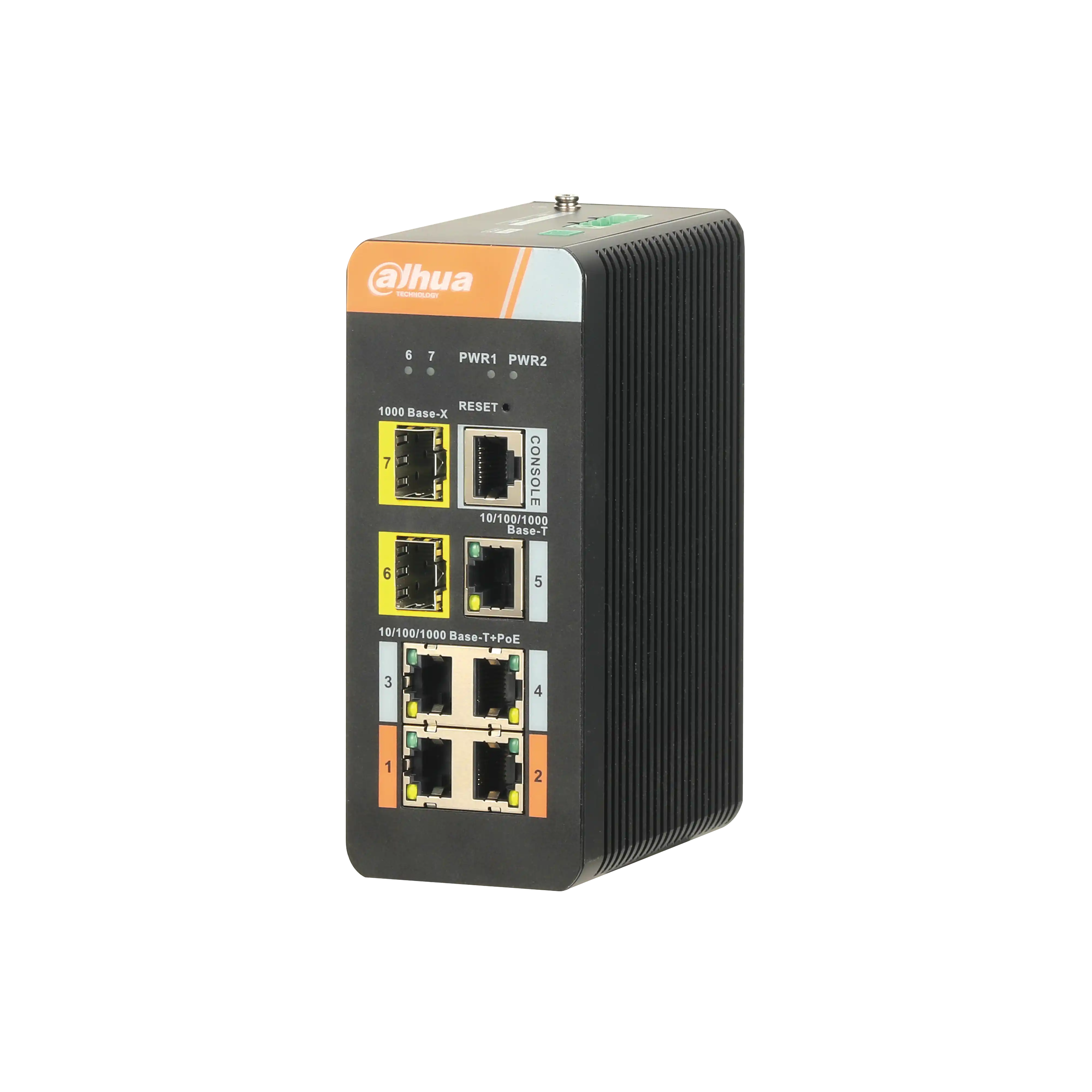 PFS4207-4GT-DP 4 Port Gigabit PoE Endüstriyel Switch (4GE PoE + 2GE SFP + 1GE Total 120W PoE ) 
