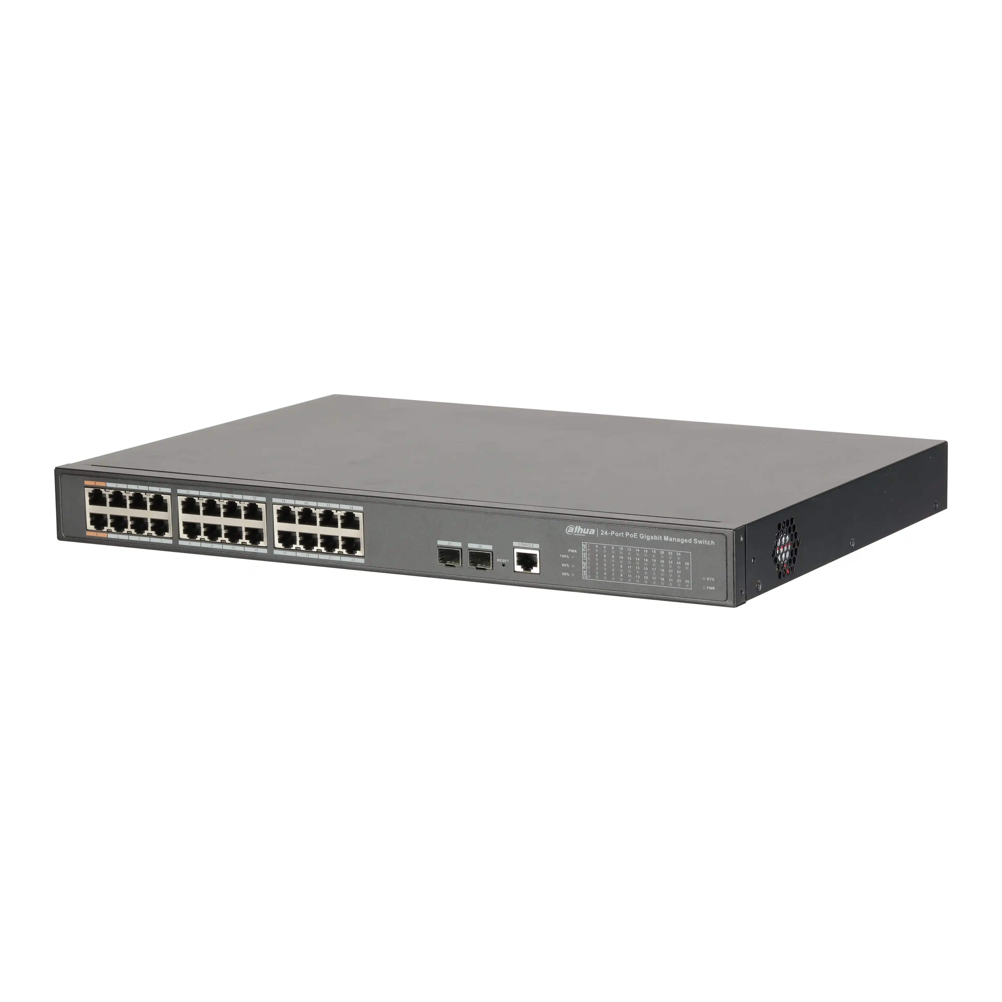 PFS4226-24GT-240 24 Port Gigabit PoE Ethernet Switch (24GE PoE + 2GE SFP Toplam 240W PoE ) 