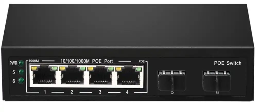 ODS-4P2S 10/100/1000M 4 ports PoE Switches,with 2 Uplink SFP port