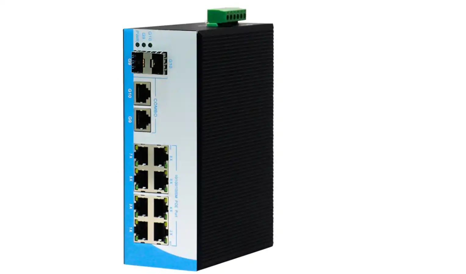 ODS-8GP-2S-2U 10 Port Gigabit Industrial PoE Switch, 8*10/1000/1000M PoE port , with 2 Uplink Gigabit SFP