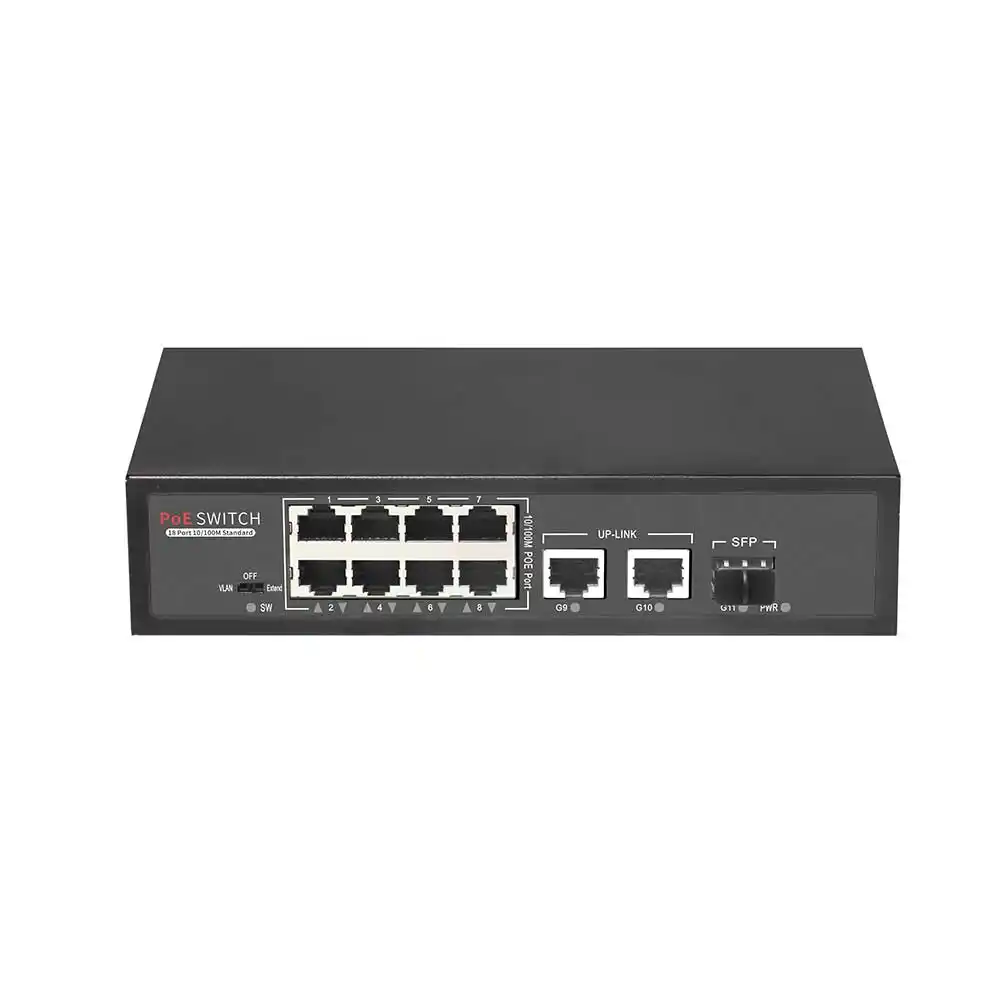 ODS-8P2U1S 11 ports PoE Switches ,8 *10/100M POE port,2 Uplink Gigabit Ethernet port+1SFP