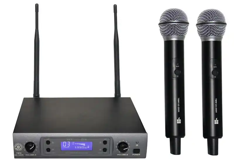 TMW U2-100R 2'li Telsiz Mikrofon Seti (Receiver ve 2 adet El Mikrofonu) 